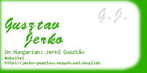 gusztav jerko business card