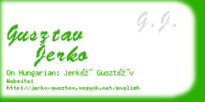 gusztav jerko business card